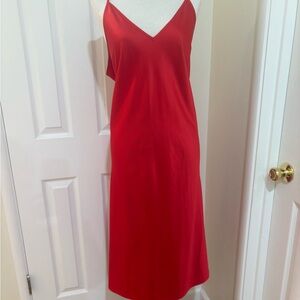 Nordstrom Vibrant Red Satin style dress